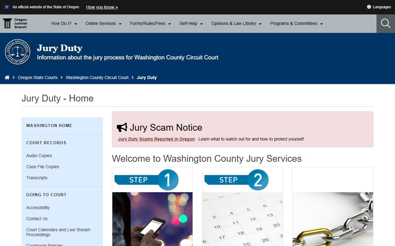 Washington County court records courthouse security access