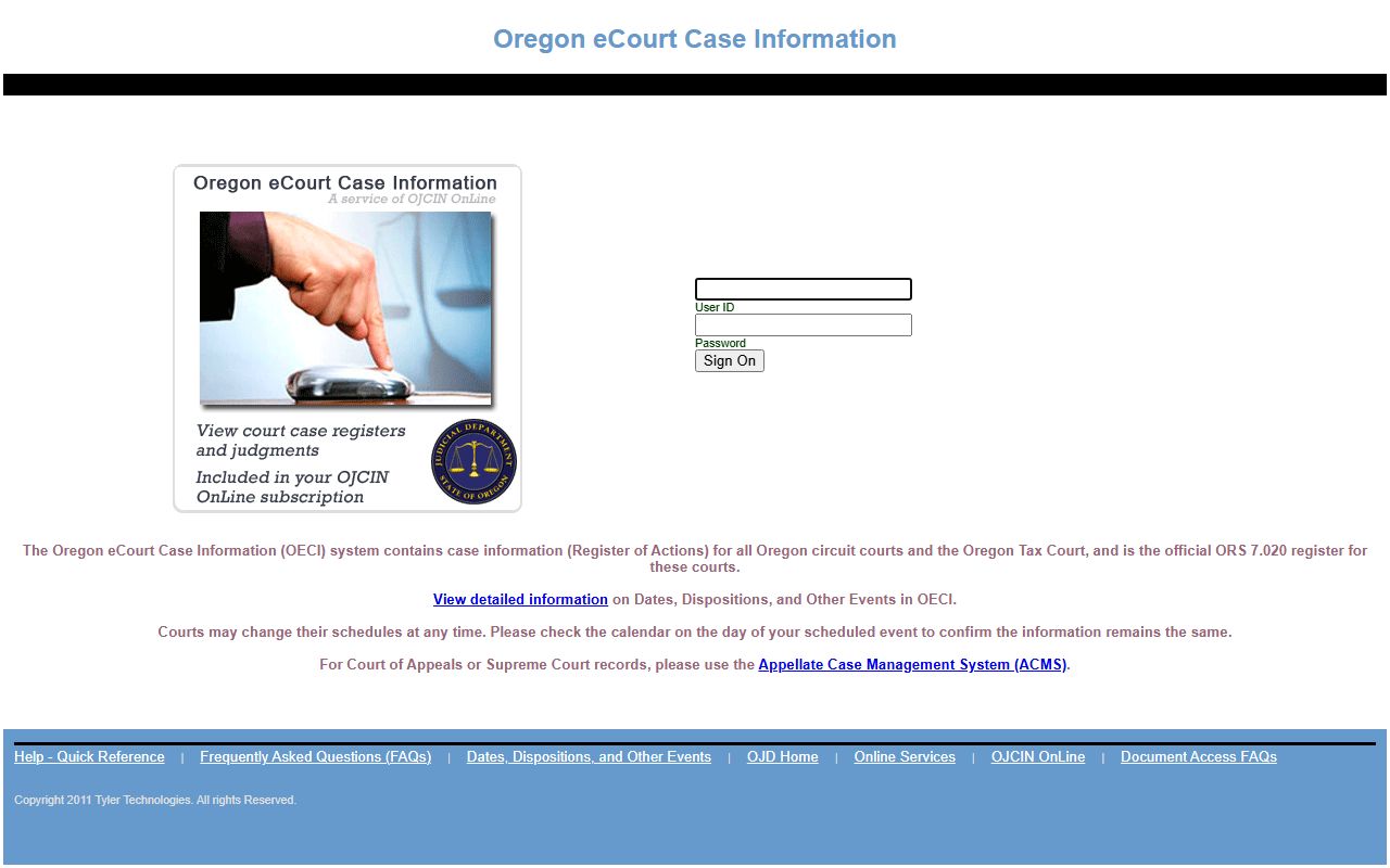 Washington County court records OECI subscriber login