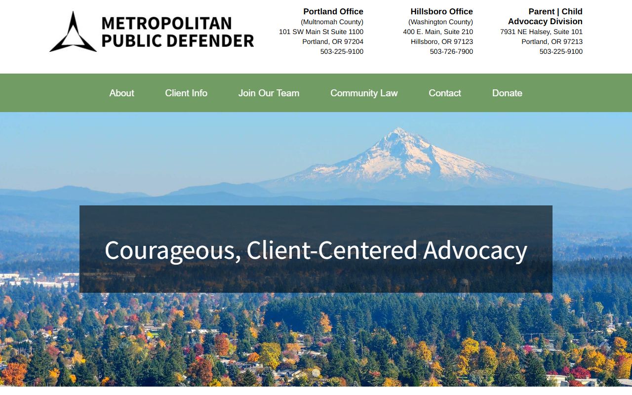 Washington County criminal court records Metropolitan Public Defender