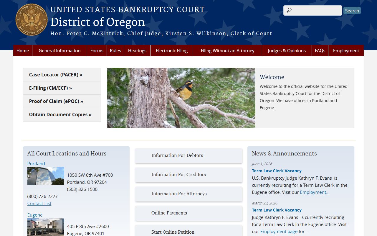 Washington County Circuit Court records bankruptcy court distinction