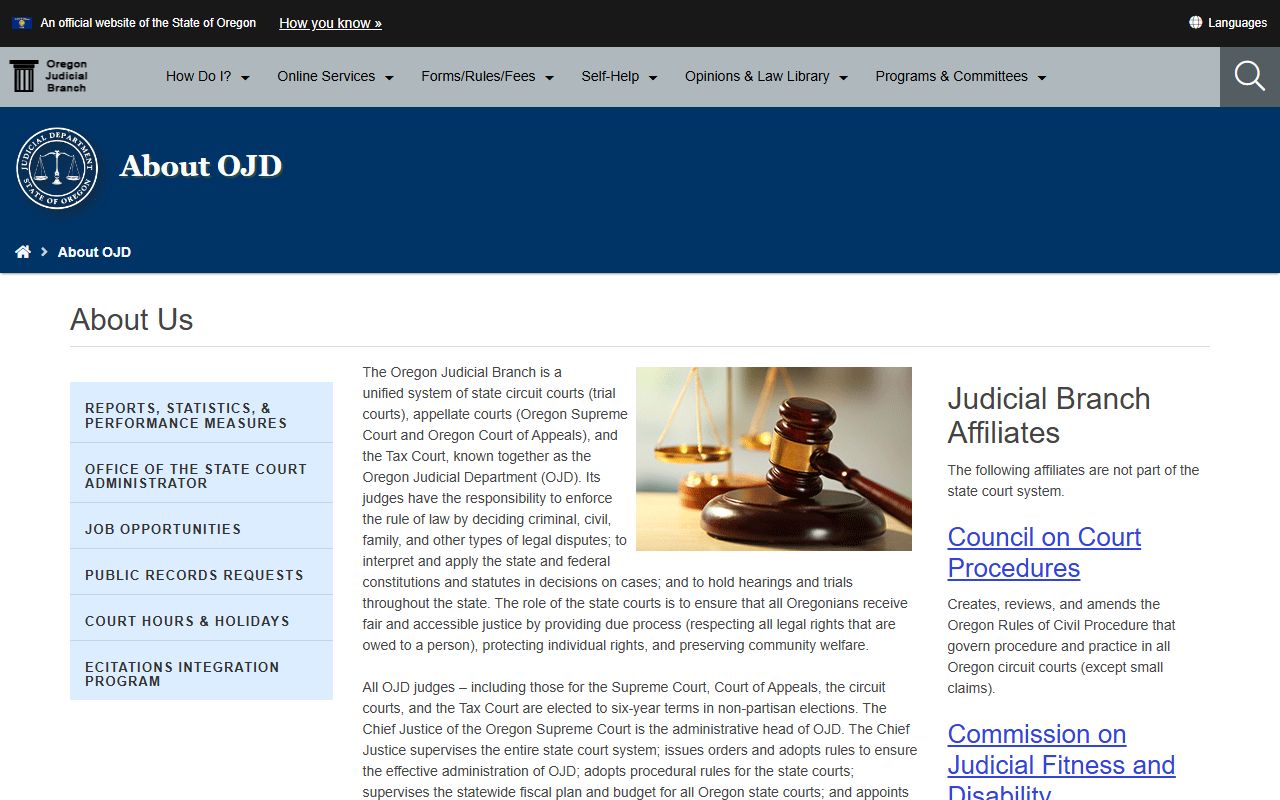 Washington County Court records Oregon Judicial Department overview